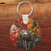 Whitetail in het najaar sleutelhanger (Voorkant)