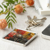 Whitetail in het najaar sleutelhanger (Zijkant)