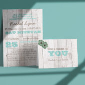 Whitewash Bat mitzvah Turquoise Merci note