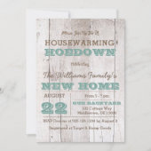 Whitewash Invitation Turquoise de réchauffement mé (Devant)