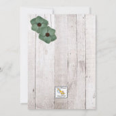 Whitewash Invitation Turquoise de réchauffement mé (Dos)