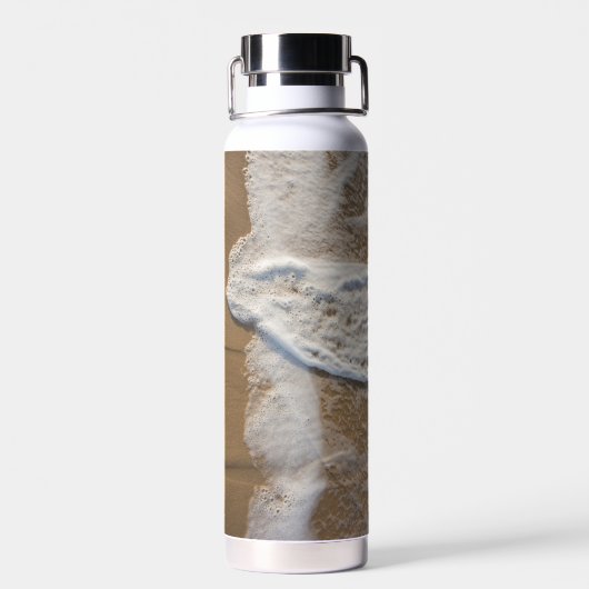 Whitewash op strand waterfles (Achterkant)