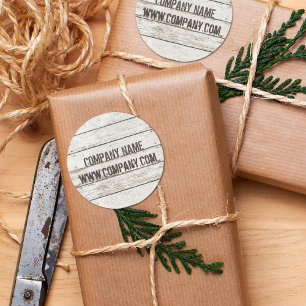 Whitewash Wood Carpentry handyman constructie Ronde Sticker