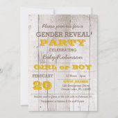 Whitewash Yellow Genre Reveillez Invitation (Devant)