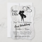 Whitewashed bruiloft uitnodiging (Voorkant)