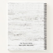 Whitewashed Wood Grain Wedding Gastenboek Notitieboek (Achterkant)