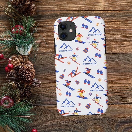 Whitewater British Columbia Ski Snowboard patroon Case-Mate iPhone Case