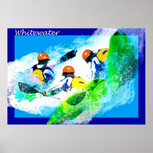 Whitewater Kayak Poster