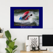 Whitewater Kayak Poster (Thuiskantoor)