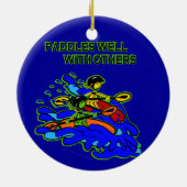 Whitewater Paddles goed met anderen Keramisch Ornament (Achterkant)