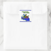 Whitewater Paddles goed met anderen Vierkante Sticker (Tas)