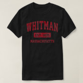 Whitman Massachusetts MA Sports Design Red T-shirt (Design voorkant)