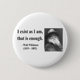 Whitman Quote 3b Ronde Button 5,7 Cm