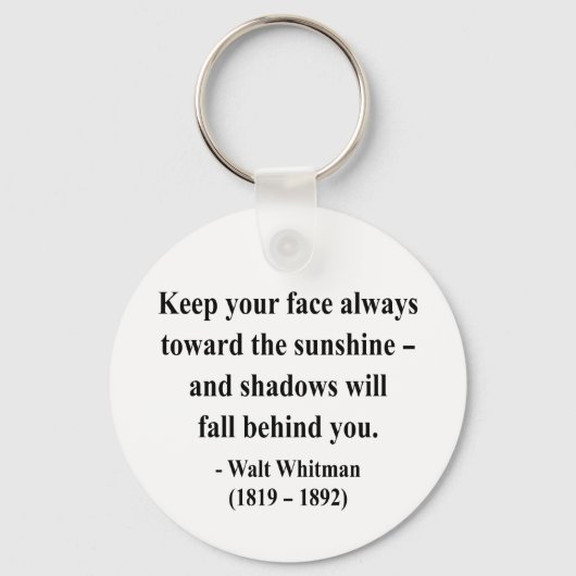 Whitman Quote 7a Sleutelhanger (Voorkant)