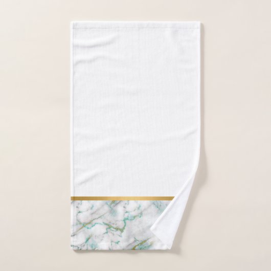 WHITMARBLE GREEN GOLD BATHROOM TOWEL SET BAD HANDDOEK (Handdoek)