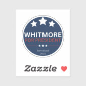 Whitmore voor President Sticker (Vel)