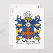 Whitney Family Crest Briefkaart (Voorkant / Achterkant)
