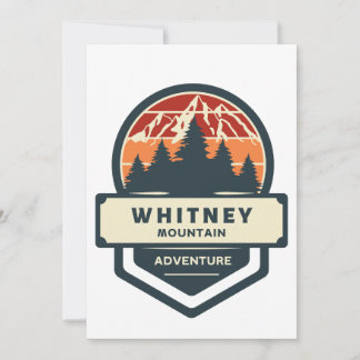 Whitney mountain peak climbing and hiking bedankkaart