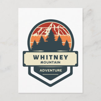 Whitney mountain peak climbing and hiking feestdagenkaart