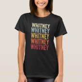 Whitney Texas Whitney TX Retro tekst T-shirt (Voorkant)