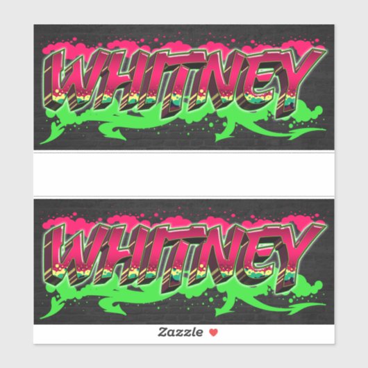 Whitney Vorname Name Graffiti Aufkleber Sticker (Vel)