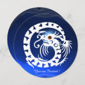 WHITSNAKE DRAGON BLUE SAPPHIRE GEM STONE KAART (Voorkant / Achterkant)