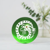 WHITSNAKE DRAGON EMERALD GREEN GEM STONE KAART (Staand voorkant)