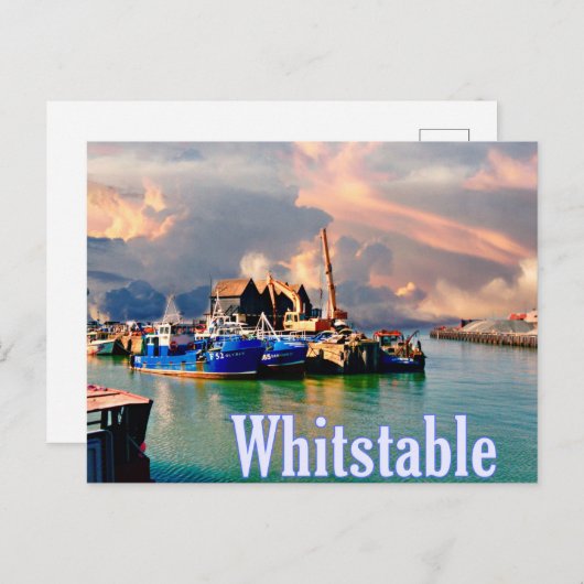 Whitstable harbour briefkaart (Voorkant / Achterkant)