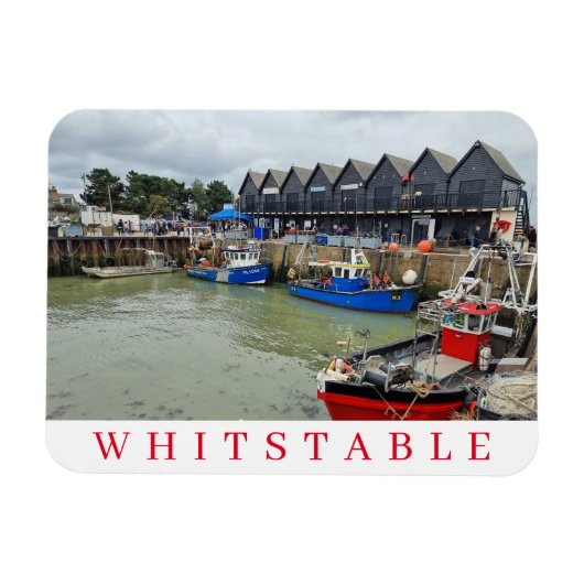 Whitstable harbour-uitzicht magneet (Horizontaal)