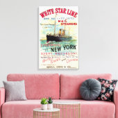 WHITSTAR LINE OCEAN MAIL STEAMER CANVAS AFDRUK (Insitu (Woonkamer))