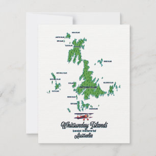 Whitsunday Islands Australia map poster