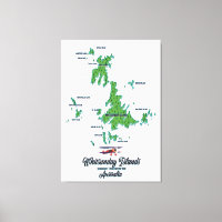 Whitsunday Islands Australia map poster