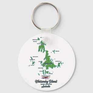 Whitsunday Islands Australia map poster Sleutelhanger