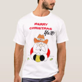 WhitTexas Père Noël Joyeux Noël Ya'll Mens T-Shirt (Devant)