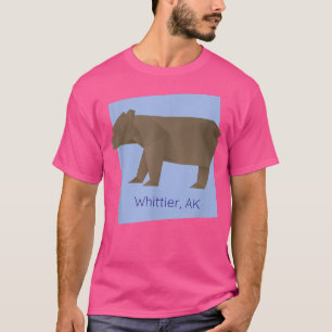 Whittier AK Brown Origami Beer Abstract Geometrica T-shirt
