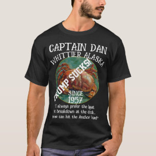 Whittier Alaska Kapitein Dan Het Anker T-shirt