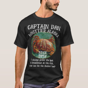 Whittier Alaska Kapitein Dan Het Anker T-shirt
