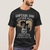 Whittier Alaska-kapitein Dan The Anchor T-shirt (Voorkant)