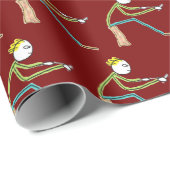 Whittling Stickman Cadeaupapier (Rol Hoek)