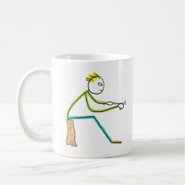 Whittling Stickman Koffiemok