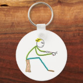 Whittling Stickman Sleutelhanger (Achterkant)