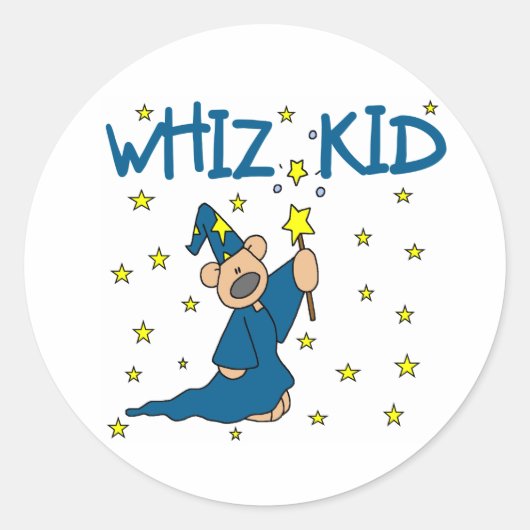 Whiz Kind Ronde Sticker (Voorkant)