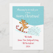 Whizzing By - Kaart met kerst (Voorkant / Achterkant)
