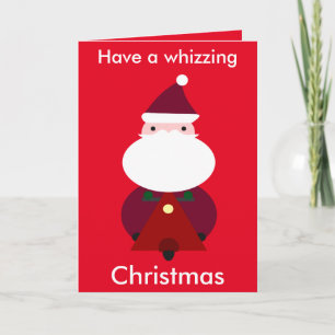 Whizzing Christmas - Santa op Scooter Xmas Kaart