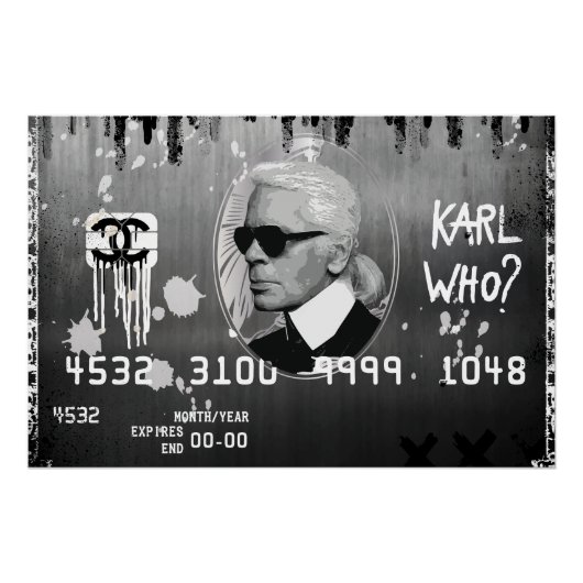 “WHO?” (Black Card Pop) Perfect Poster (Voorkant)