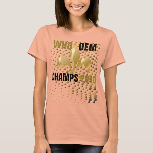 Who dem champs 2010/Black gold harten/Fleur de Lis T-shirt (Voorkant)