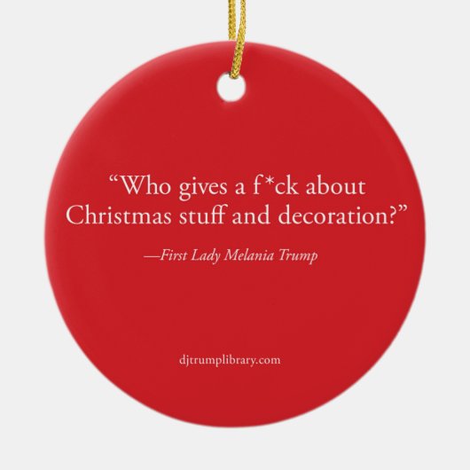 "Who Gives a F*ck About Christmas" Circle Ornament (Voorkant)