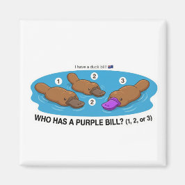 Who Has A Purple Bill? Cute Platypus Australia Gam Magneet