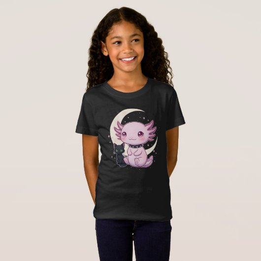 Who Loves Axolotls with Cats -Cute Axolotl T-shirt (Voorkant volledig)