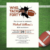 Who Tackles Forty Funny Football 40ste Verjaardag Kaart